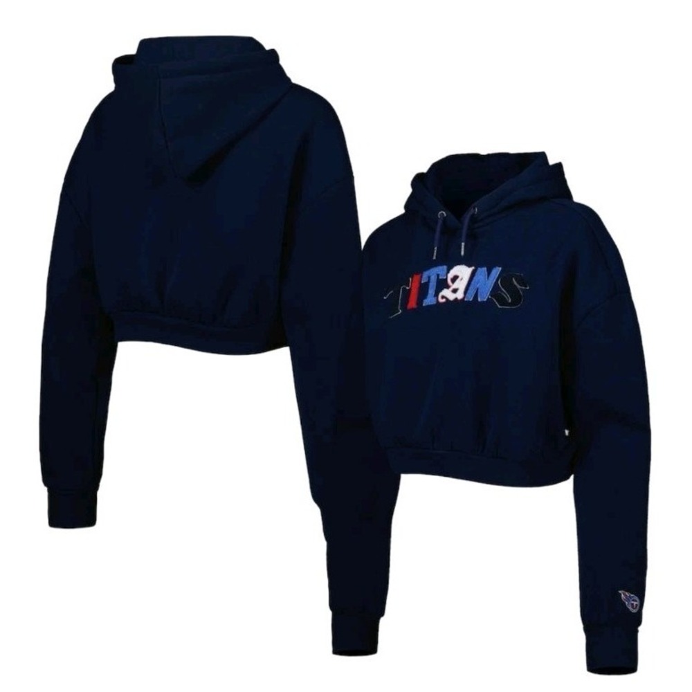 Women's Tennessee Titans The Wild Collective Women's Cropped Pullover Hoodie S